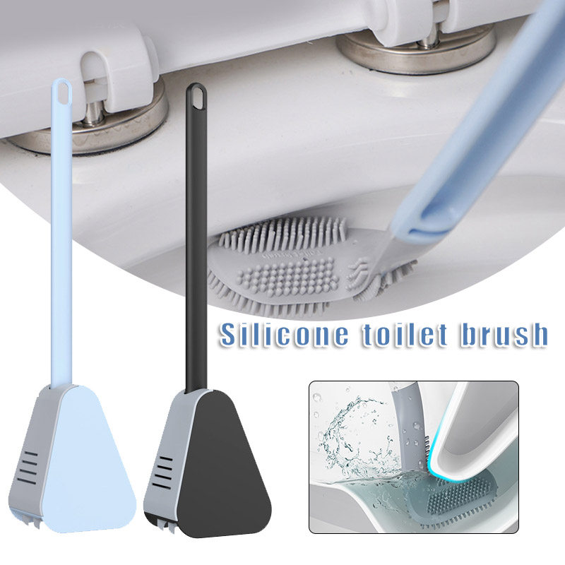Home Bathroom Cleaning Kit - Golf Langstielige Silikon-Toilettenbürsten mit Halter-Set, keine