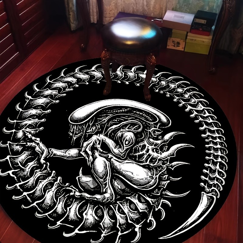 Home Bathroom Trends - Runder Alien Xenomorph Teppich Sci-Fi Horror