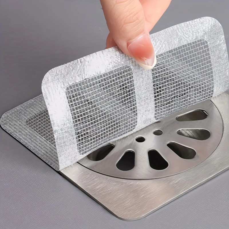 Drain Hair Catcher - Bodenablauf-Aufkleber, Insektensicheres Selbstklebendes Haarfilternetz für Badezimmer,