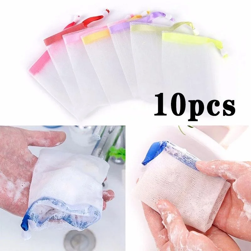 Home Bathroom Cleaning Kit - 10 Teile/satz Tragbare Saubere Schäumende Mesh