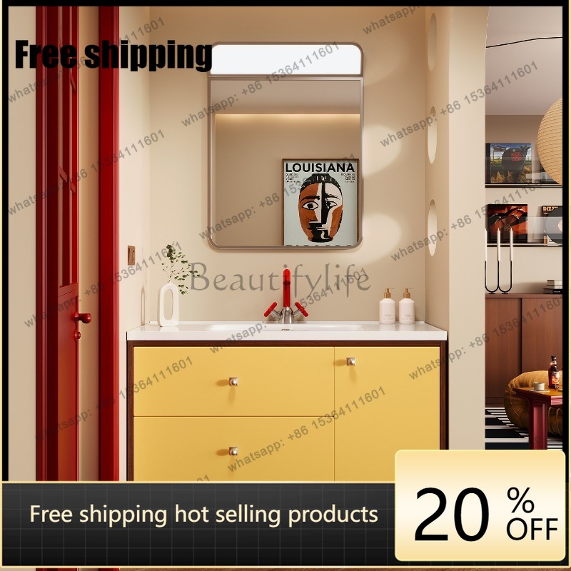 Home Bathroom Vanity Combo - LJY Waschbecken-Wandschrank Badezimmerzubehör Schrank-Accessoires Display-Kommoden Schubladen