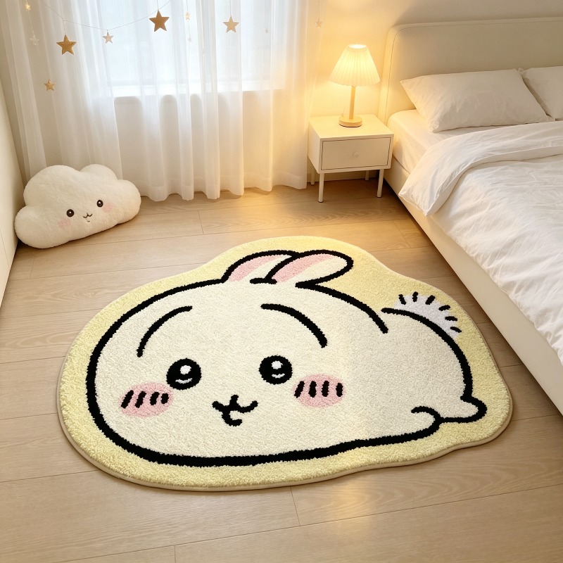 Home Bathroom Supplies - -Chiikawa！！！ Cartoon-Teppich Anime Hachiware Usagi Plüsch-Bodenmatte