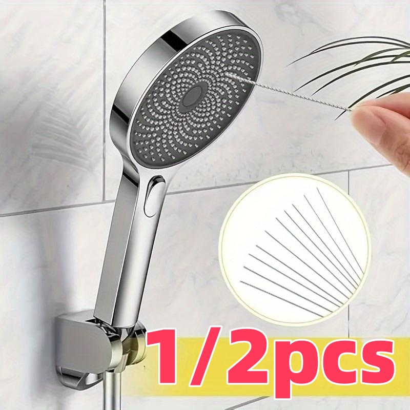 Home Bathroom Cleaner - 10-teiliges Edelstahl-Nadelbürsten-Set zur Reinigung von Duschköpfen,