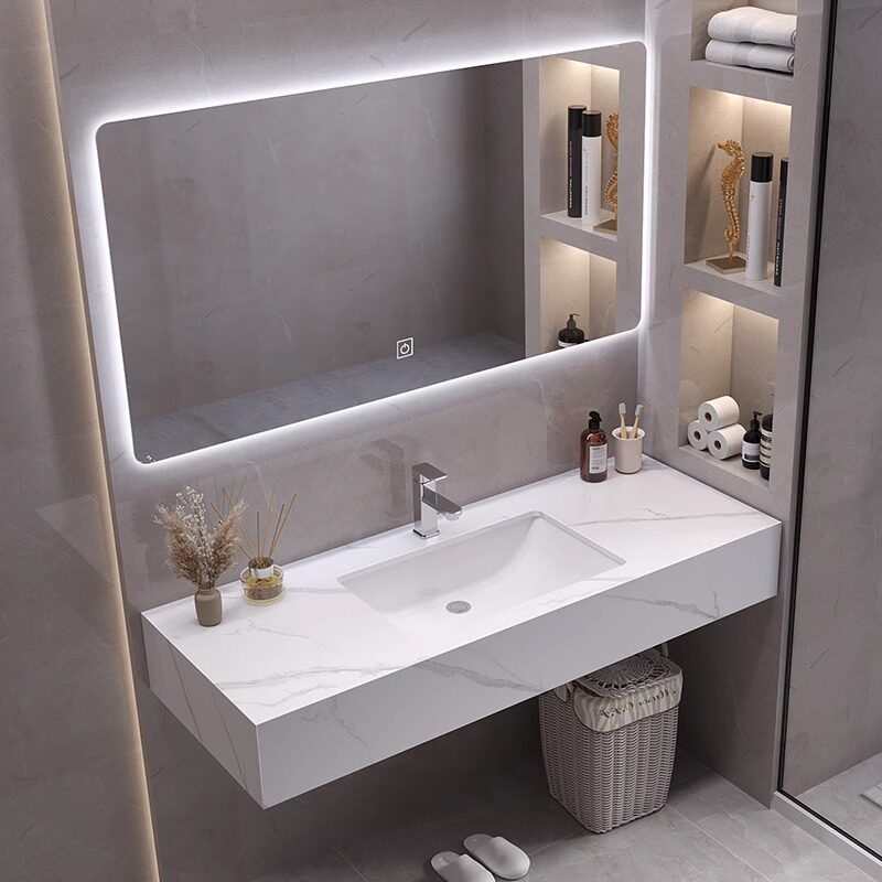 Home Bathroom Vanity Combo - Moderner Badezimmerschrank mit Spiegel, Eck-Make-up-Schrank, Aufbewahrung