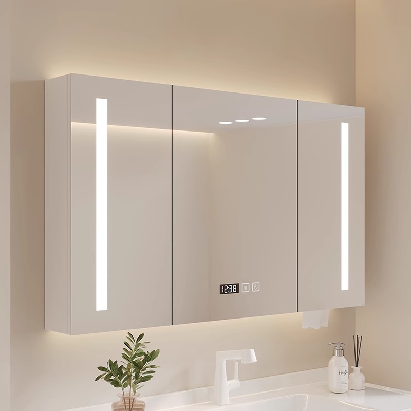 Home Bathroom Partition - Lagerung Organizer Schrank Spiegel Zubehör Toilette