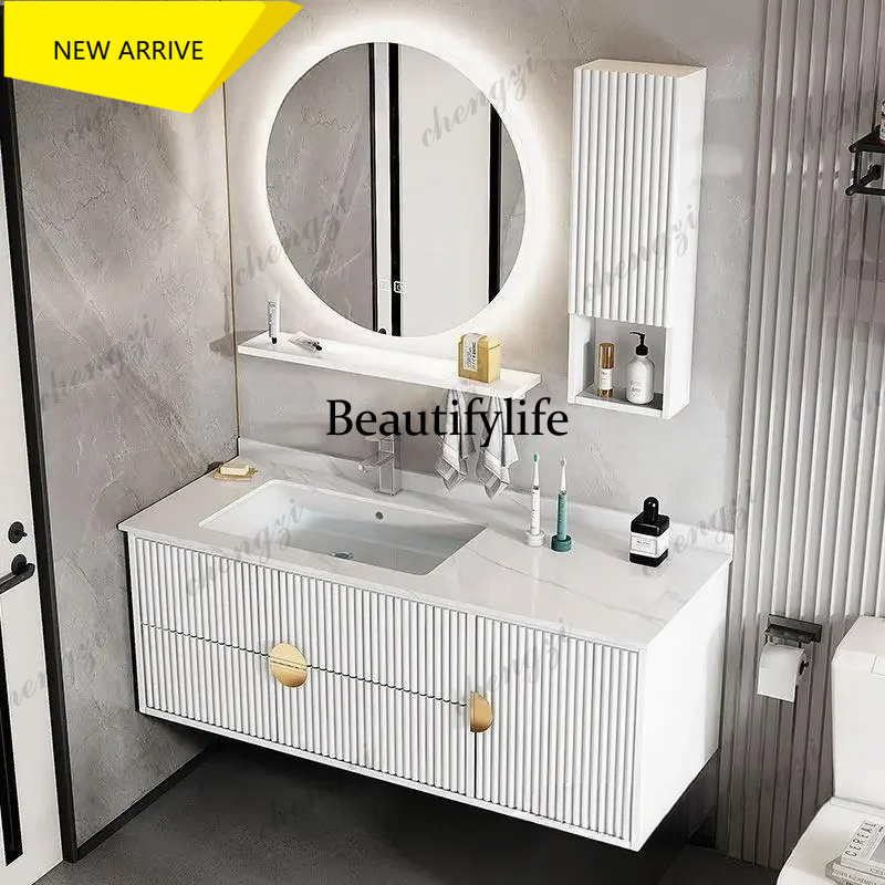 Home Bathroom Vanity Combo - M178 Kompakter Badezimmerschrank mit Keramik-Waschtisch Integriertes
