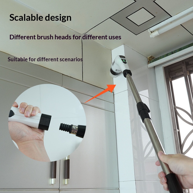 Home Bathroom Cleaner - HOMEFISH Kabelloser Elektrischer Reinigungsbürsten-Spinner für Bad,
