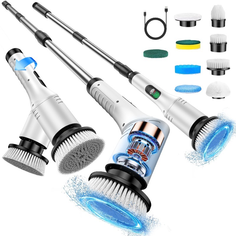 Home Bathroom Cleaner - Elektrische Reinigungsbürste 9-in-1 Kabellose Reinigungsbürste mit