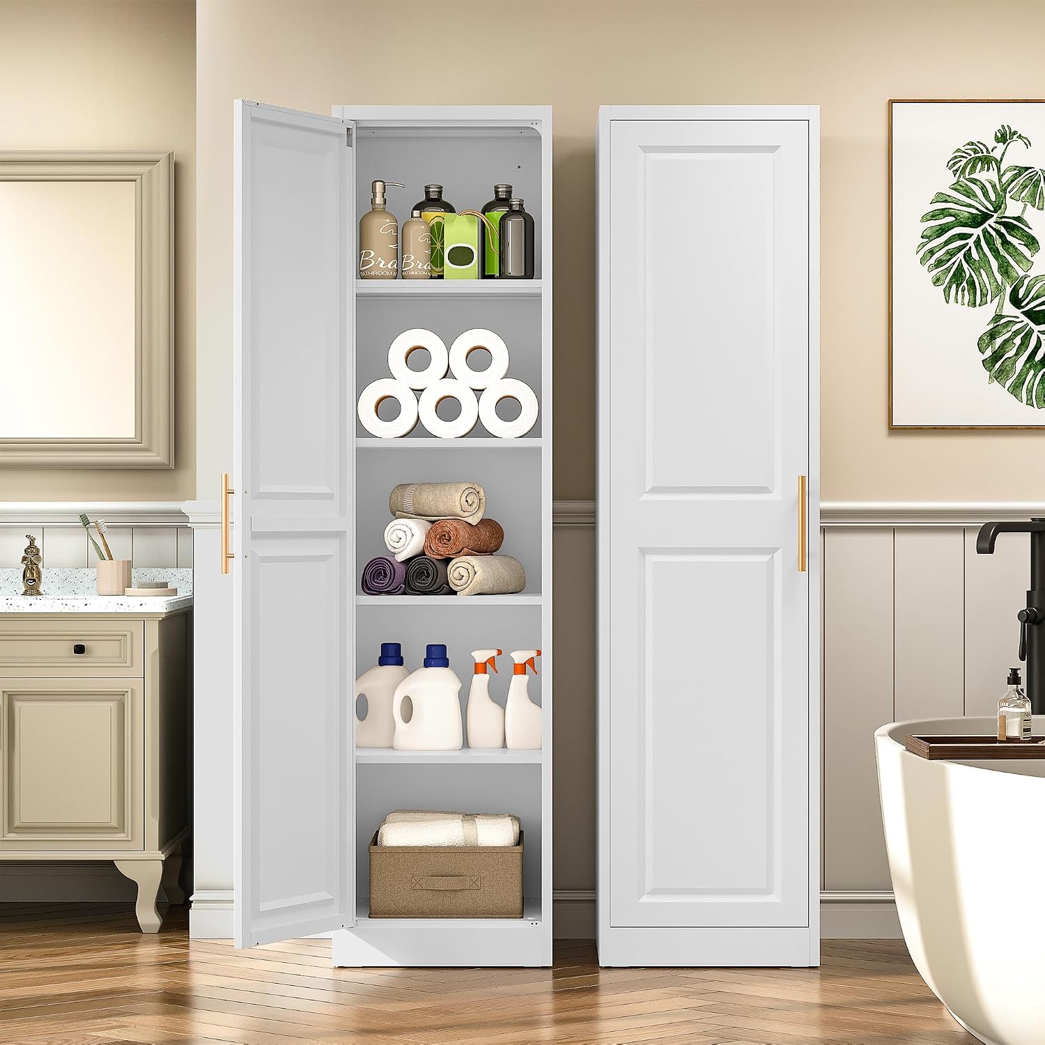 Hoher, schmaler Aufbewahrungss – Home Bathroom Furniture Bewertung und Preis