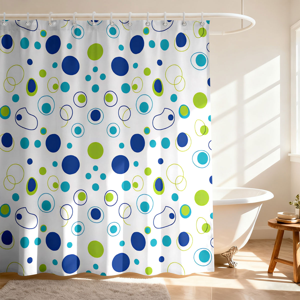 1 Stück Farbiger Bedruckter Du – Home Bathroom Partition Bewertung und Preis