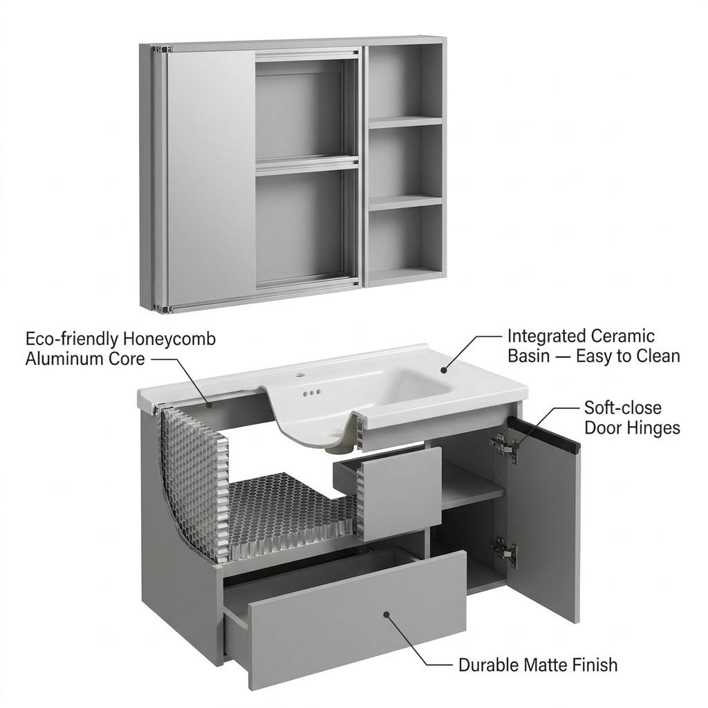 Badezimmerschrank Moderner Umw – Home Bathroom Vanity Combo Bewertung und Preis